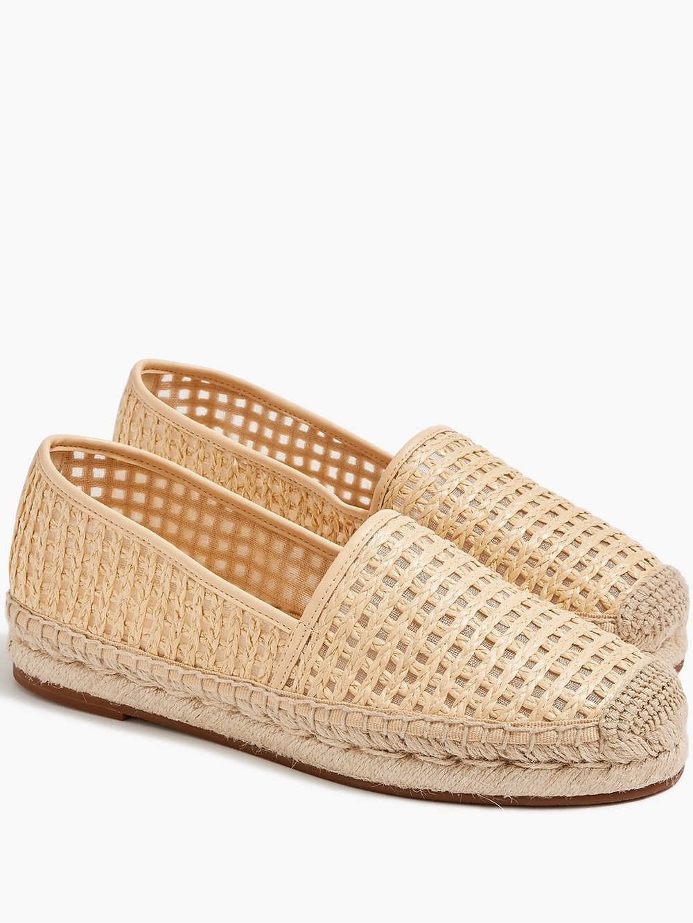 J. Crew Beige Woven Espadrille Flats